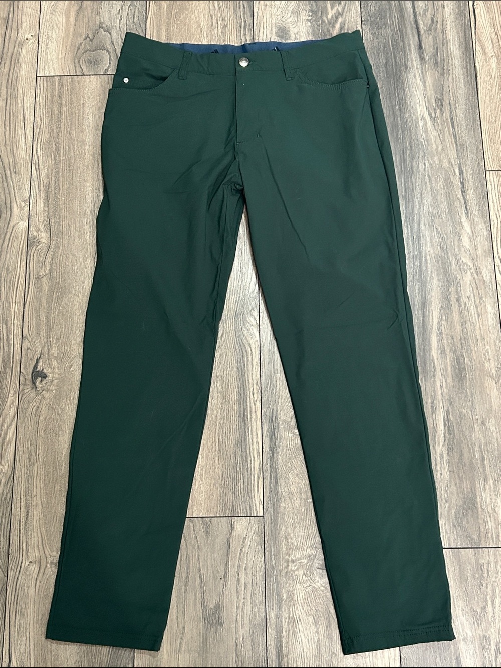 adidas go-to Men's Forest Green Tapered fit golf Pants size 32 x 32 5 pocket